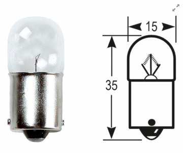 Bulb - 245 R10W BA15S 12V 10W