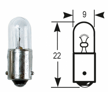 Bulb - 233 T4W 12V 4W