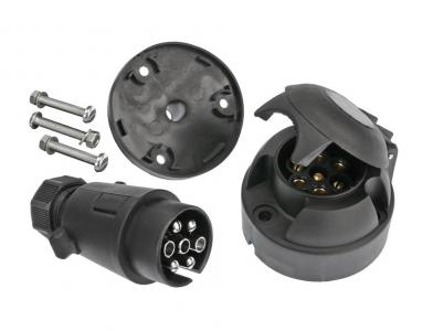 7 Pin Plug and Socket - Plastic